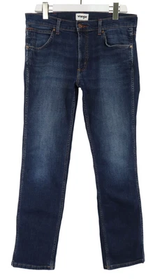 Wrangler Greensboro Vaqueros Hombres W32/L32 Azul Descolorido Triquitos Zip Fly - Imagen 1 de 4