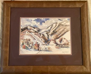 Cecile Johnson Aquarelldruck Treasure Mountain Skigebiet, Park City Utah. - Bild 1 von 3