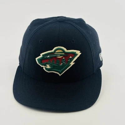 Gorra de colección Minnesota Wild Hat ajustada 7 1/2 lana negra NHL New Era EE. UU. Foto 1 de 4