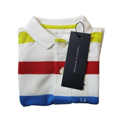 NUEVO CON ETIQUETAS Tommy Hilfiger Niños Niños Pequeños Polo Manga Corta Talla M 3-6 100% Algodón Foto 1 de 4