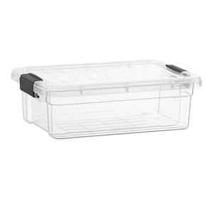 13.7 Qt Clear Plastic Storage Bins with Lids and Latches, Organizing Containe... - Bild 1 von 7