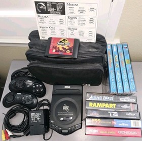 Sega Genesis CDX Console (1994) Sega Genesis/CD W/10 Games/Case  *Tested 
