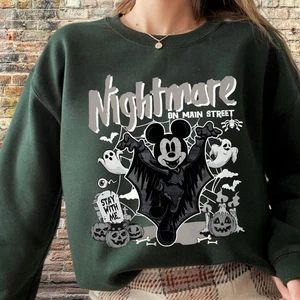 Pesadilla en la calle principal Mickey Halloween Camisa Disney Gráfico Sudadera - Imagen 1 de 7