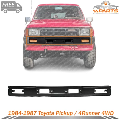 Nuevo parachoques delantero pintado de acero negro para camioneta Toyota 1984-1987/4Runner 4x4 Foto 1 de 4