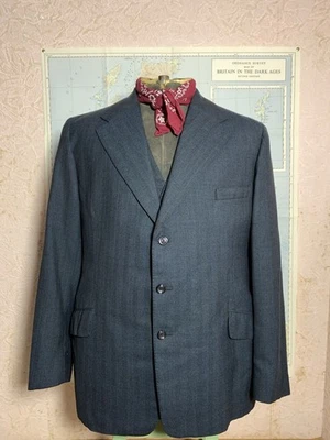 Vintage Bespoke Suit 3 Piece Wool - Image 1 of 4