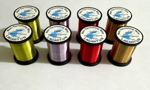 8 Spools Lagartun Fine Non-Tarnishing Wire, Fly Tying, NR - Picture 1 of 1
