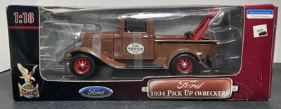 Road Signature Deluxe Edition 1934 Ford Pickup Wrecker 1:18 Scale Brown #92257 - Image 1 of 4