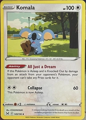 Komala - 149/196 - Lost Origin Pokemon 2022 - Image 1 of 3