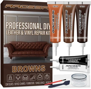 Brown Leather Repair Kit, for Furniture, Leather Couch, Sofa, Jacket, Car Seat - Picture 1 of 12
