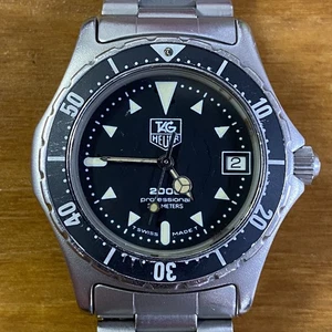TAG HEUER 2000 Professional 973.013 Black 200m Quartz Men's Watch from JP - Picture 1 of 15