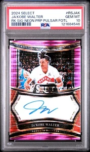 2024 Select Rookie Signature Purple Pulsar FOTL Jakobe Walter Auto PSA 10 /15 - Picture 1 of 2