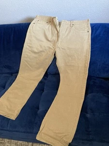 Levi's 501 Jeans Men 35x30 Beige Button Fly Denim Pants Used excellent Condition - Picture 1 of 4