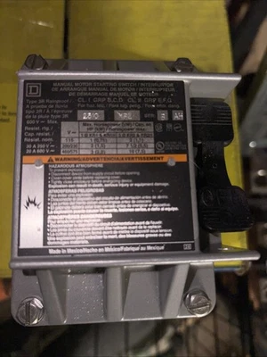 NUEVO INTERRUPTOR DE ARRANQUE MOTOR CUADRADO D 2510KR2 NEMA 7 Y 9 CAJA SERIE B Foto 1 de 4