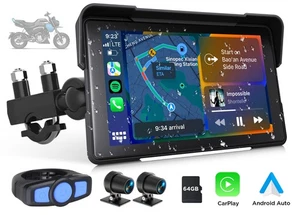 Eonon 7Inch Motorcycle Stereo Bluetooth Wireless Apple CarPlay Android Auto TPMS - Picture 1 of 12