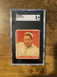 1933 Goudey Baseball Card #2 Arthur Dazzy Vance - HOF - SGC 1 - Picture 1 of 2