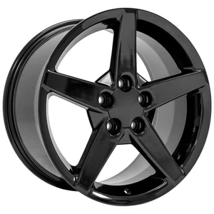 18 Zoll Replica Felge CV06 passend für Chevrolet Corvette C6 Felge 18x9dot5 schwarz Rad - Bild 1 von 2
