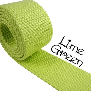 Tessitura di cotone medio pesante 1 iarda verde lime 1,25" - Foto 1 di 5