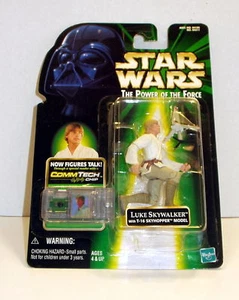 Star Wars Luke Skywalker con modello T-16 Skyhopper POTF spedizione gratuita con imballaggio professionale - Foto 1 di 2