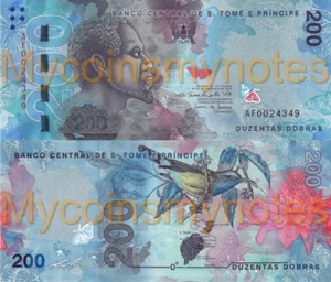 SÃO TOMÉ y PRÍNCIPE, 200 Dobras, NUEVO, 2021, Papel, UNC - Picture 1 of 3