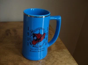 Franklin Fire Dept. Tazza Birra 75° Anniversario 1911 - 1986 Da Collezione - Foto 1 di 6