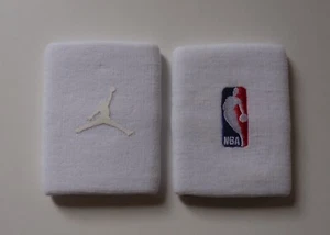 Nike NBA Jordan Jumpman Dri-Fit Wristbands White/White One Pair - Picture 1 of 3