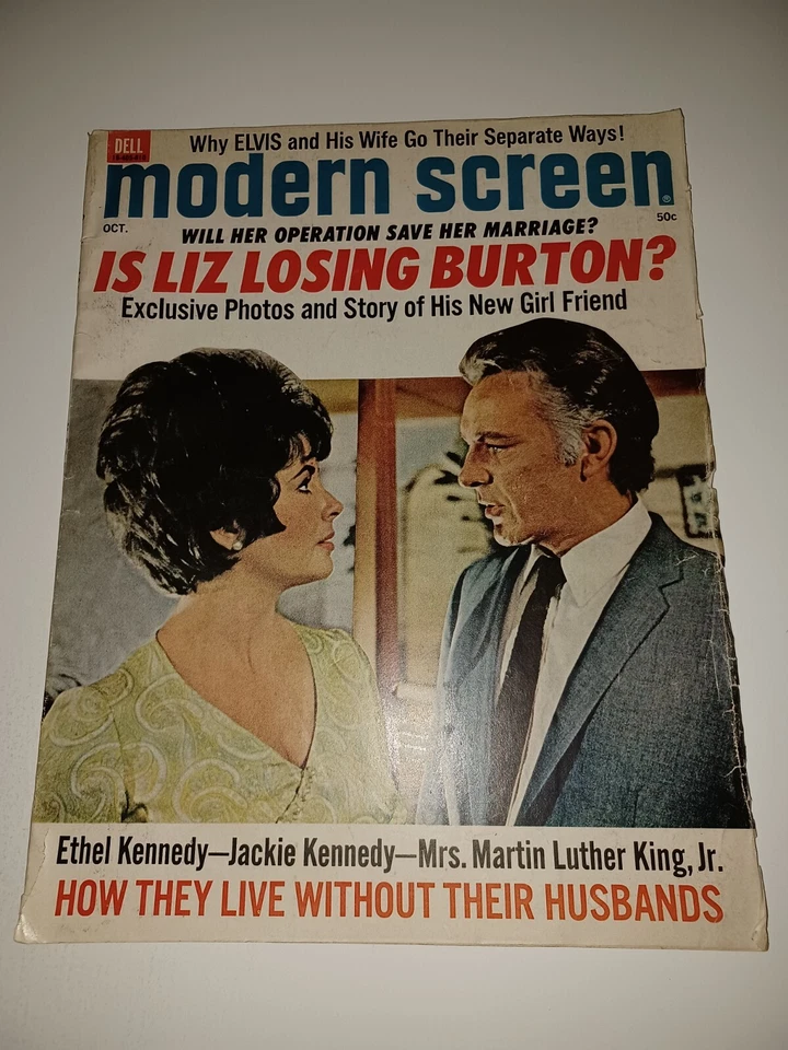 Modern Screen Oct 1968 Leonard Nimoy Peggy Lennon Elvis Presley Rita Hayworth - Image 1 of 1