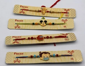 Kids Rakhi/Band for Beloved Brother/ Bracelet (Rakhi/Band Combo OF 4) - Foto 1 di 6
