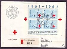 q7142/ Switzerland Red Cross Sheet Block FDC Cover t/Denmark 1963