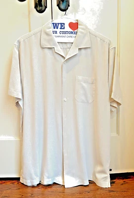 joseph abboud - Camisa de vacaciones - Talla XL - Botón abajo - Color blanco / crema Foto 1 de 4