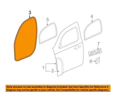 Chevrolet GM OEM HHR Front Door-Weatherstrip Weather Strip Seal Left 19207495 - Image 1 of 2