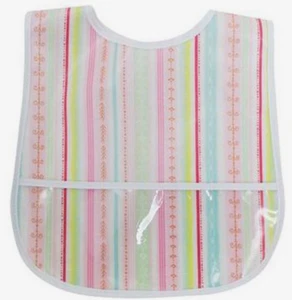 3 MARTHAS Stripe Laminated Cotton Bib NWT - Picture 1 of 1