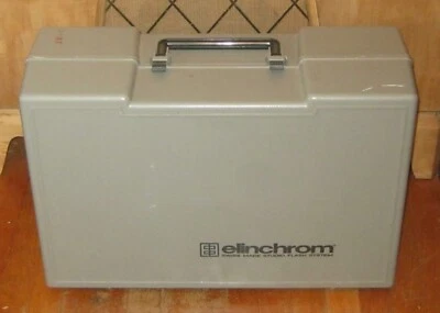 Pair ELINCHROM Portalite 500 Studio Flash System in Hard Shell Case w Skirts - Image 1 of 4