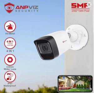 Anpviz 5MP Analog CCTV Camera 4-in-1 (TVI/AHD/CVI/CVBS) Bullet DS-2CE16H0T-ITF - Picture 1 of 8