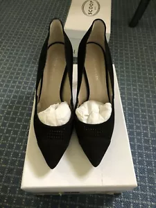 Usado en excelente estado Karen Millen Gamuza Negra 38/8 Usado una vez ¡Como Nuevo!¡! - Imagen 1 de 3