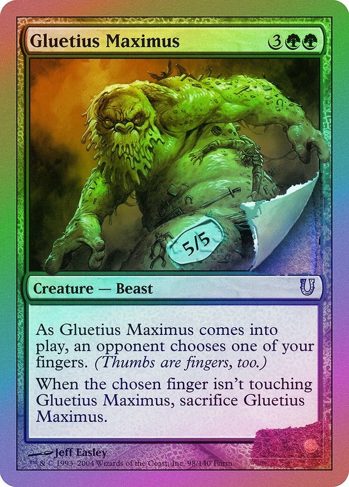 Gluetius Maximus FOIL Unhinged NM Green Uncommon MAGIC GATHERING CARD ABUGames - Image 1 of 1