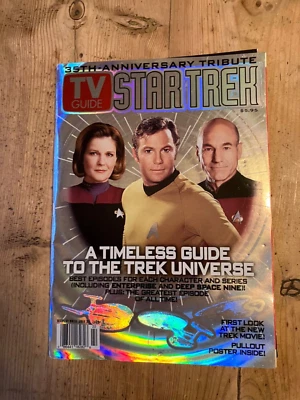 STAR TREK TV Guide Poster & 35th Anniversary Tribute Magazine July 2002 rare OOP - Image 1 of 3