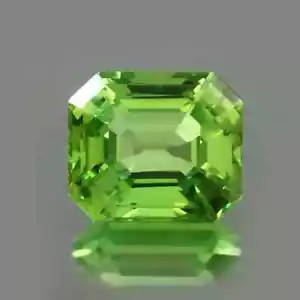 Peridoto di Ceylon naturale impeccabile zaffiro verde sciolto taglio radiante pietra preziosa 10x8MM - Foto 1 di 5