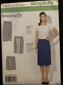 Falda Recta Simplicity 1541 INCREÍBLE AJUSTE Falta Lápiz Talla 8 10 12 14 16 - Imagen 1 de 2