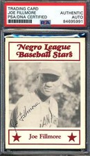 Joe Fillmore PSA DNA Signed 1986 Fritsch Negro League Stars Autograph