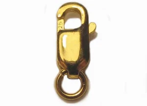 925er Silber. Vergoldet. Karabinerverschluß. Verschluss. 10mm. - Picture 1 of 1