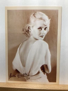 Bette Davis Reproduction Postcard: 4”x 5 1/2” - Picture 1 of 2