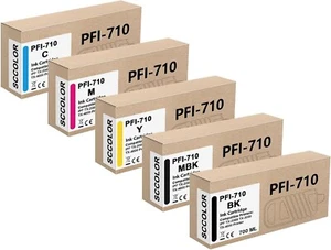 [5er Pack] Canon PFI-710 Pigment Tintentank Produktbündel Ersatz imagePROGRAF - Bild 1 von 7
