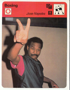 JOSE NAPOLES Boxing Champion Boxer Cuba Photo 1977 SPORTSCASTER CARD #10-13