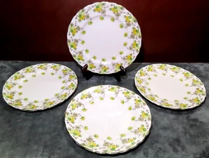 Tuscan Salad Plates Fine English Bone China England Gold Rim #8485H 8" Four (4) - Picture 1 of 12