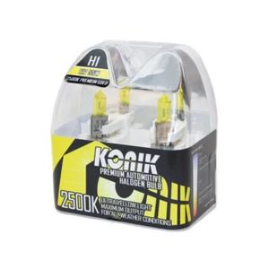 Bombillas antiniebla halógenas amarillas KONIK H1 Premium DORADAS 2500K para Honda DC5 CL9 - Imagen 1 de 11