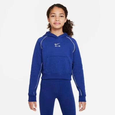 Sudadera con capucha corta Nike Air French Terry DQ8932-455 jóvenes grandes niños niñas talla L NUEVA Foto 1 de 4