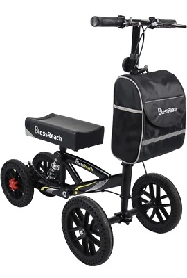 KNEE WALKER SCOOTER BLESSREACH All-Terrain Foldable Disc Brake for Foot Injuries - Image 1 of 4