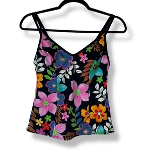 Miraclesuit Tankini Top Women's Size 8 Slimming Floral Tummy Control Colorful - Picture 1 of 10