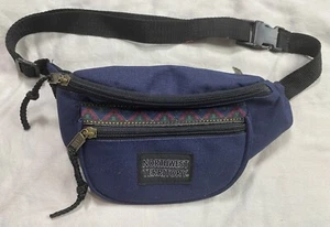 Vintage Northwest Territory Bauchtasche Hüfttasche Gürteltasche blau Aztekenmuster 90er - Bild 1 von 10