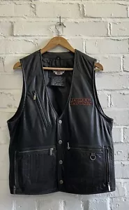 Harley Davidson Leather Waistcoat  - Picture 1 of 2